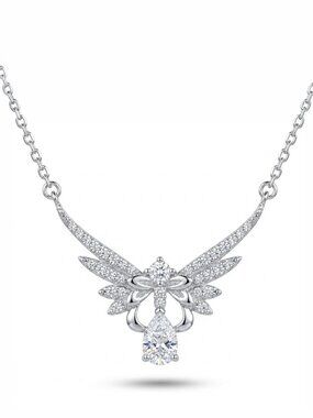 Guardian Angel Necklace,  925 Sterling Silver Charmed Aroma Angel Collection